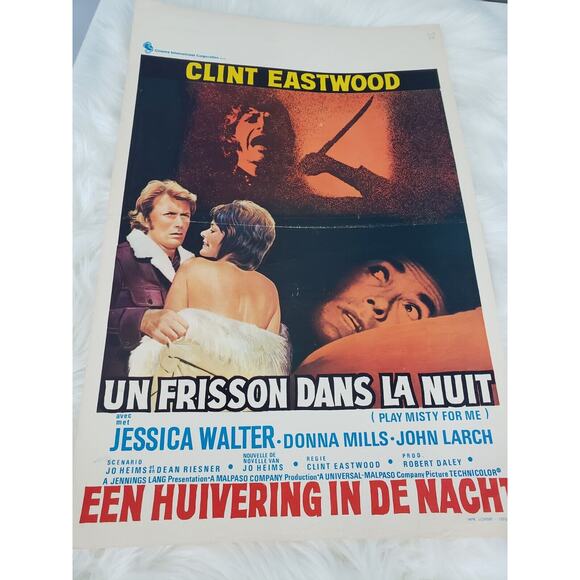 vintage original CLINT EASTWOOD PLAY MISTY FOR ME Belgian poster movie french - Picture 10 of 10